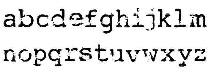 DKTrashtype Font LOWERCASE