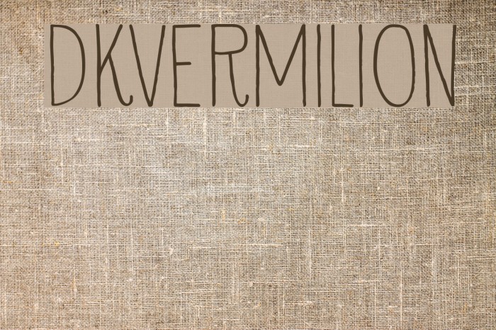 DKVermilion Font examples