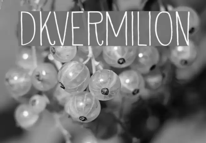 DKVermilion Font examples