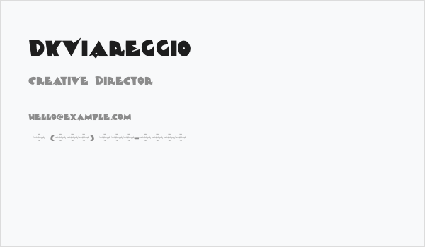DKViareggio Business Card