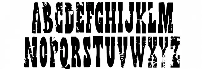 DKWildBunch Шрифта ВЕРХНИЙ