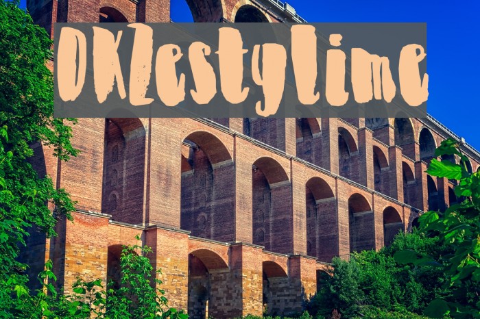 DKZestyLime Font examples