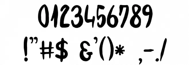 DKZonnig Font OTHER CHARS