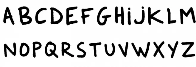Dker Felt Pen Font Litere mari