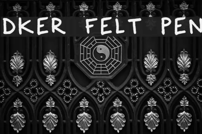 Dker Felt Pen Font examples