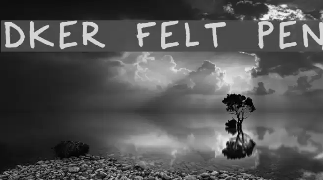 Dker Felt Pen Font examples
