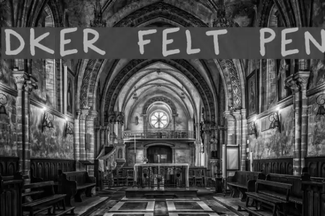 Dker Felt Pen Font examples