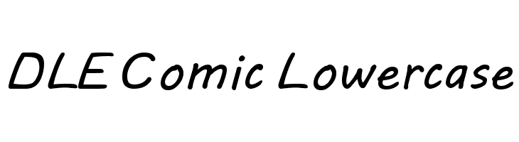 DLE Comic Lowercase Font