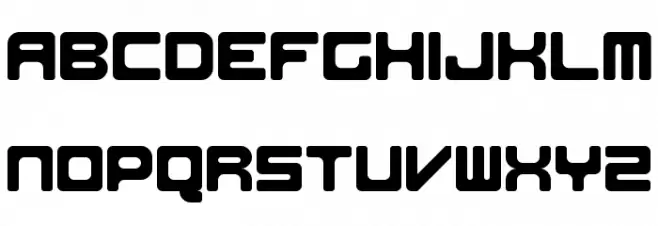 DLE Digital Regular Schriftart Groß