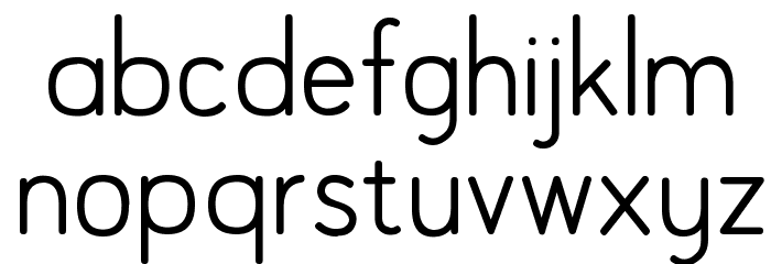 DLE Geomet Web Regular Font LOWERCASE