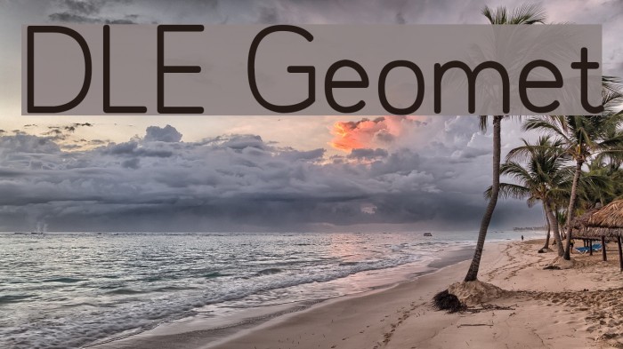 DLE Geomet Font examples