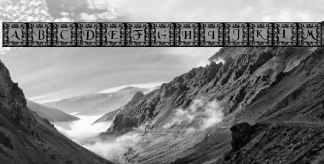 DLFillegreeCaps Font examples