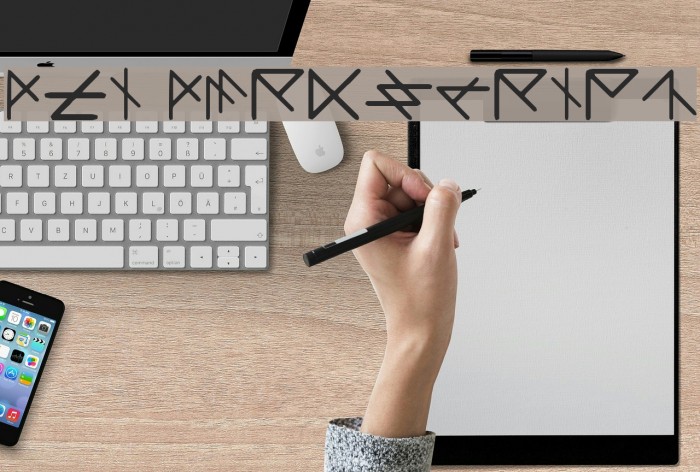DLI DarkScript Font examples