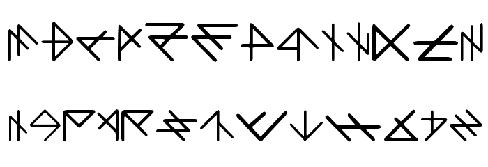 DLI DarkScript Font LOWERCASE