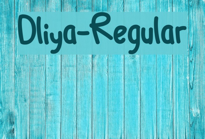 Dliya-Regular Font examples