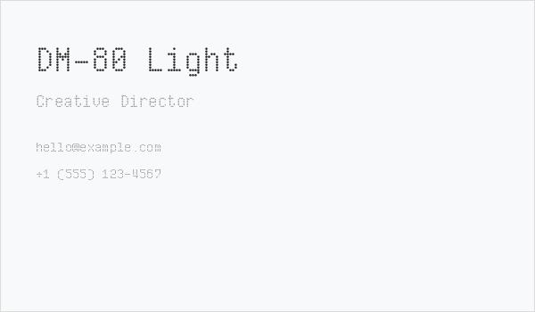 DM-80 Light Business Card
