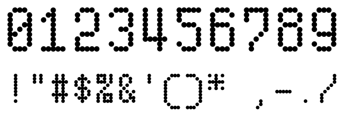 DM-80 Regular Font OTHER CHARS