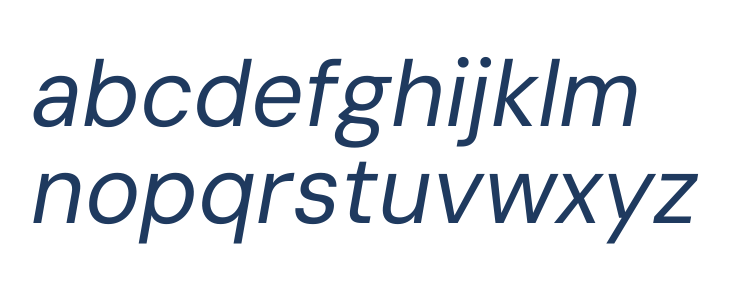 DM Sans 9pt Italic Lowercase