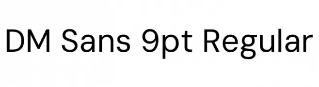DM Sans 9pt Regular Шрифта