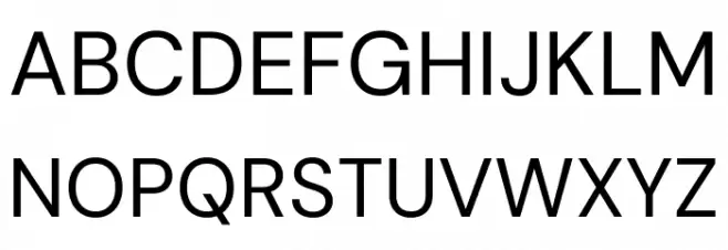 DM Sans 9pt Regular Шрифта ВЕРХНИЙ