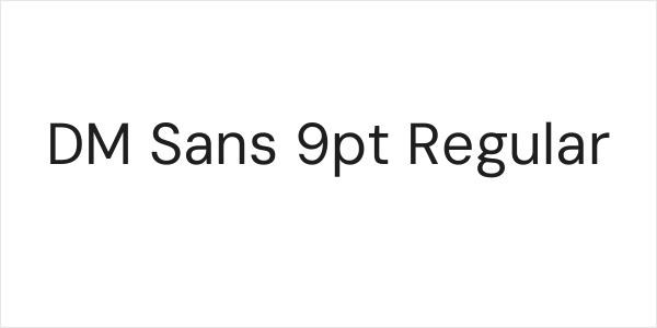 DM Sans 9pt Regular Logo