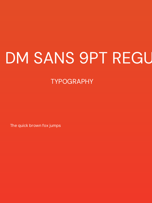 DM Sans 9pt Regular Poster
