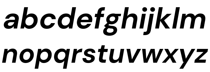 DM Sans Bold Italic Font LOWERCASE