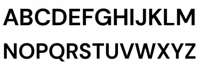 DM Sans Bold Schriftart Groß