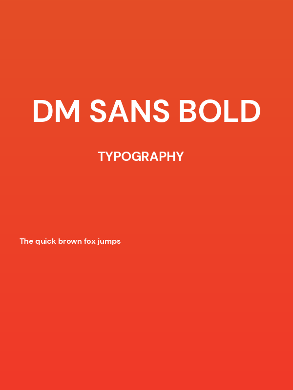 DM Sans Bold Poster