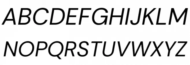 DM Sans Italic خط أحرف كبيرة