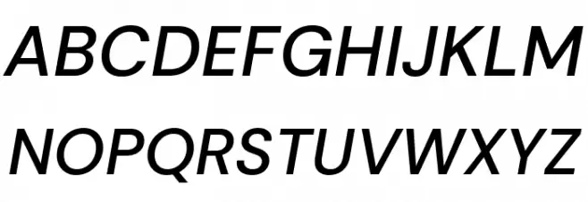 DM Sans Medium Italic Fonte MAIÚSCULAS