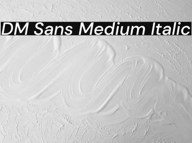 DM Sans Medium Italic Font examples