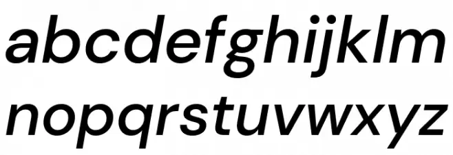DM Sans Medium Italic 字体 小写