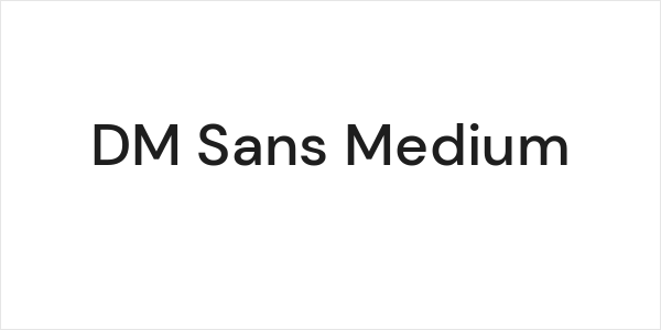 DM Sans Medium Logo