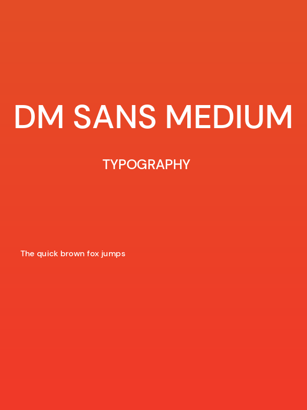 DM Sans Medium Poster