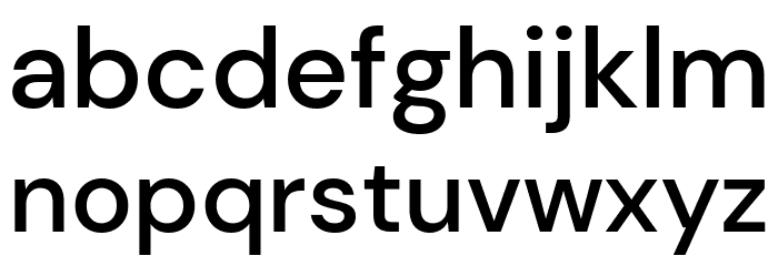 DM Sans Medium Font LOWERCASE