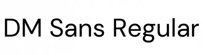 DM Sans Regular  Frei Schriftart Herunterladen