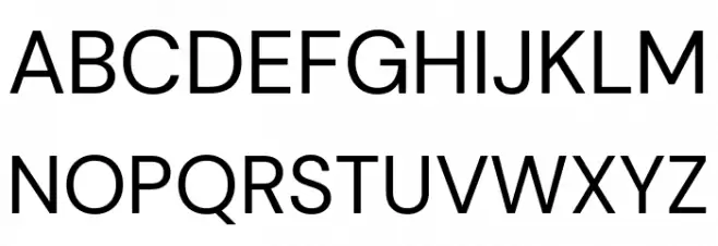 DM Sans Regular Schriftart Groß
