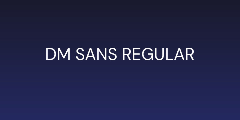 DM Sans Regular Social Header
