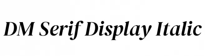 DM Serif Display Italic  Fuentes Gratis Descargar