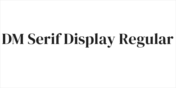 DM Serif Display Regular Logo