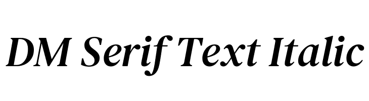 DM Serif Text Italic Font