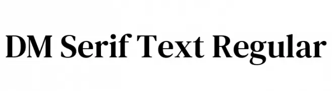 DM Serif Text Regular  Fuentes Gratis Descargar