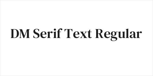 DM Serif Text Regular Logo