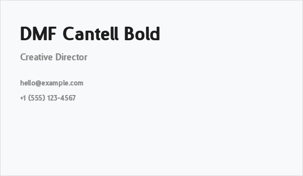 DMF Cantell Bold Business Card