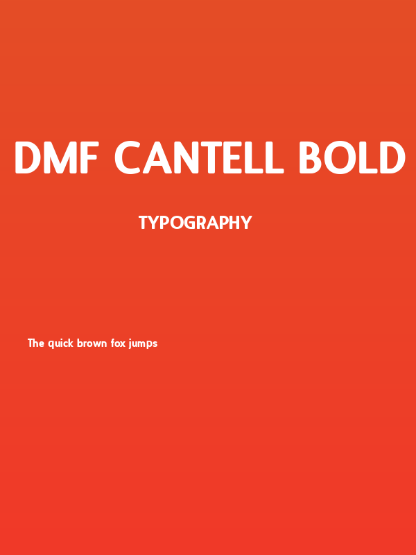 DMF Cantell Bold Poster