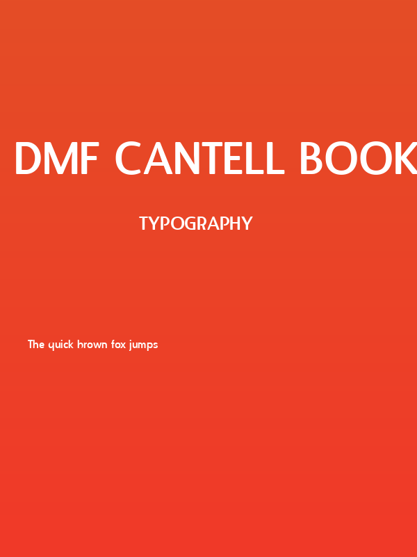 DMF Cantell Book Poster