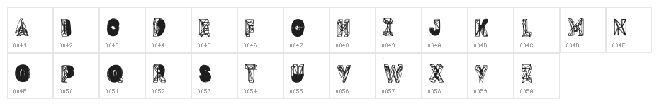Dmesh Medium Character Map