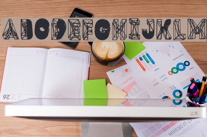 Dmesh Medium Font examples