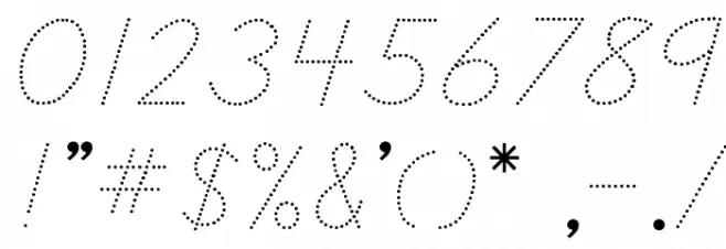 DmoDNConnectDot Font OTHER CHARS